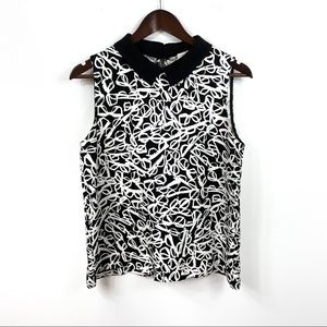Kate Spade Glasses Print Sleeveless Blouse - Size 10